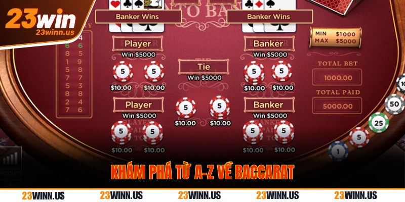Thắng Baccarat dễ dàng - Bí kíp húp trọn tiền nhà cái 1 về Baccarat 23Win